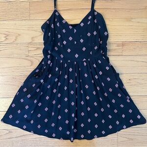 Express Black Mini Dress with Pink Accents